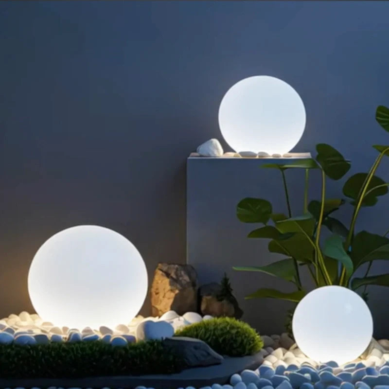 Lampe de jardin sphérique