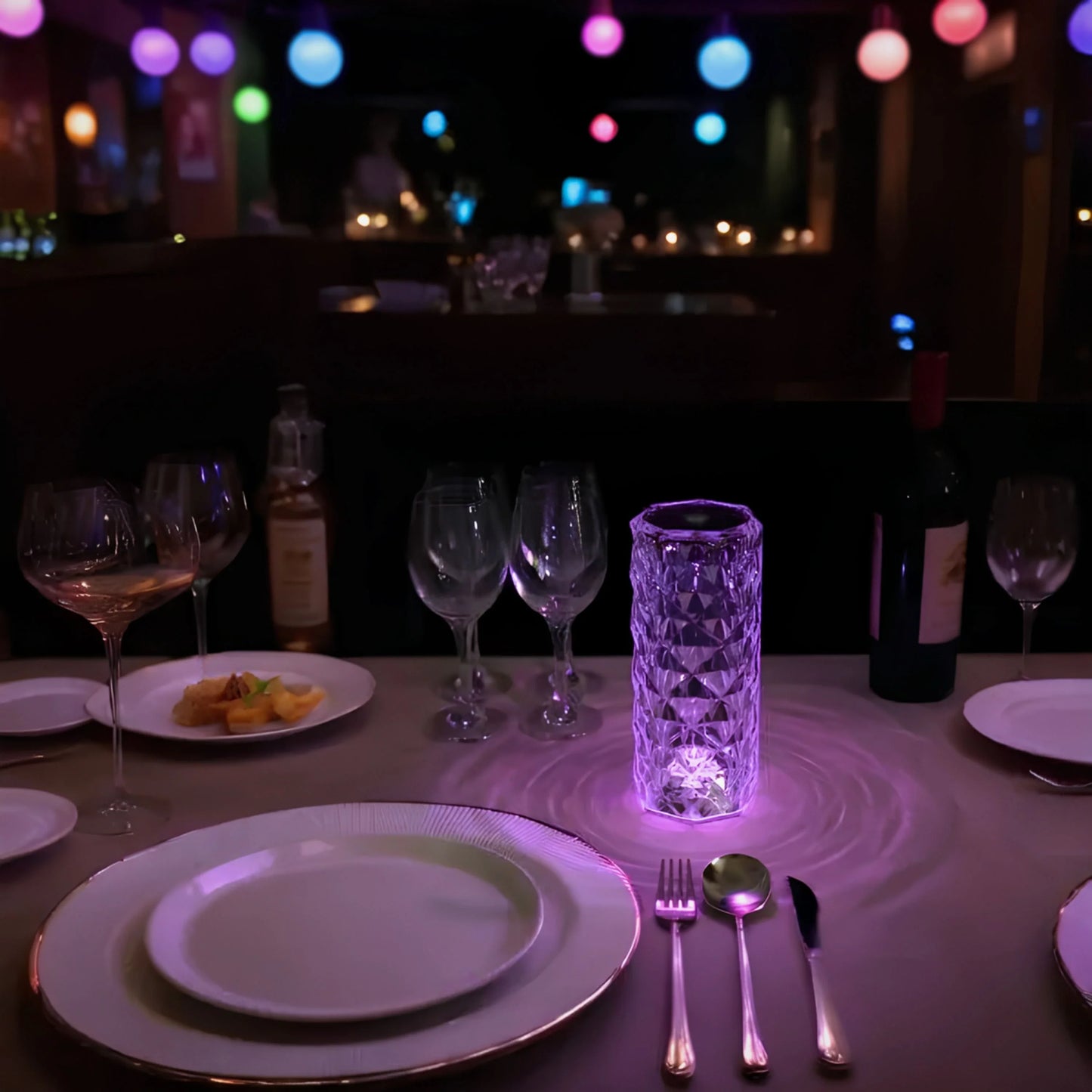 Lampe cristal tactile scintillante