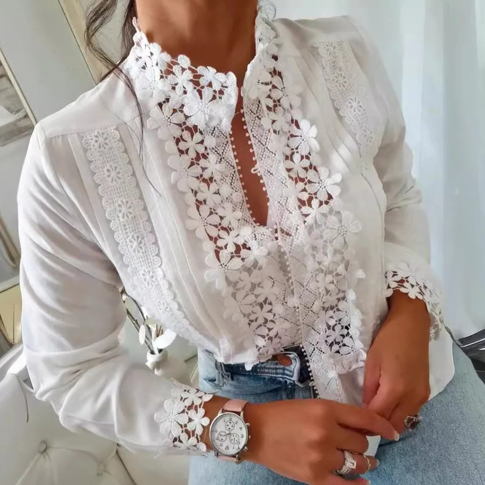 Blouse élégante pour femme à motifs floraux
