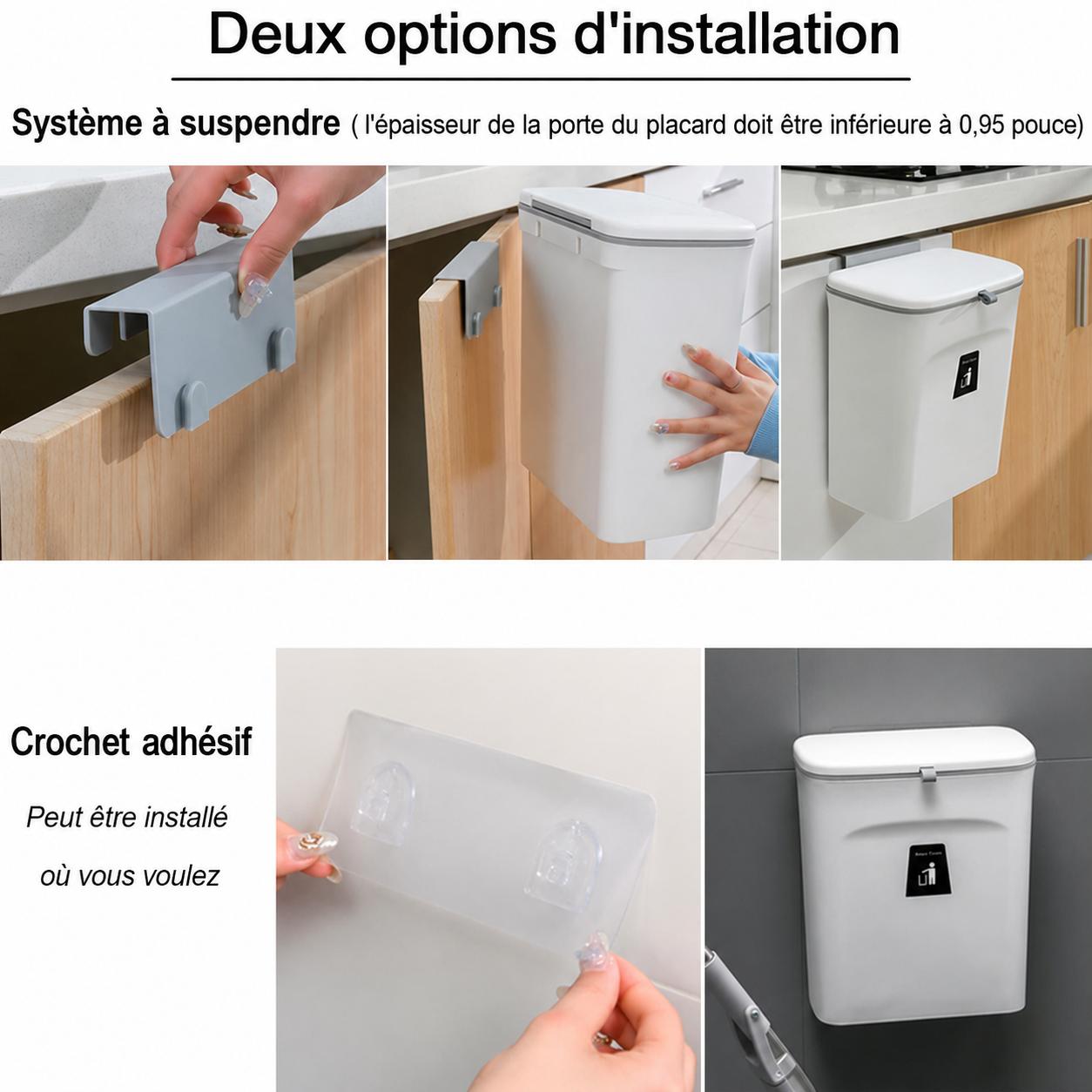 Bac à Compost de Cuisine 9L Anti-Odeurs