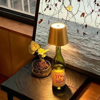 Lampe pour bouteille rechargeable