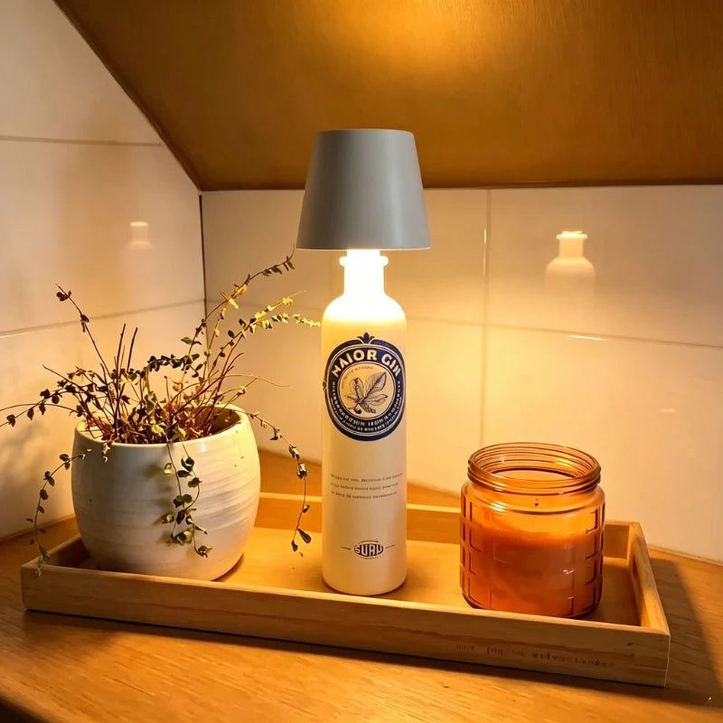 Lampe pour bouteille rechargeable