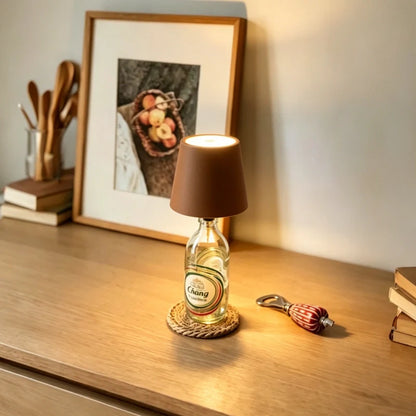 Lampe pour bouteille rechargeable