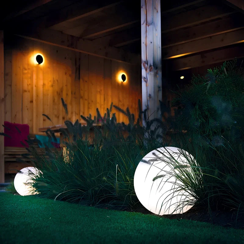 Lampe de jardin sphérique
