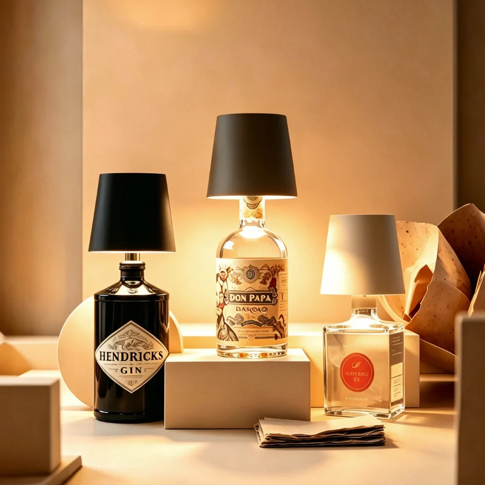 Lampe pour bouteille rechargeable