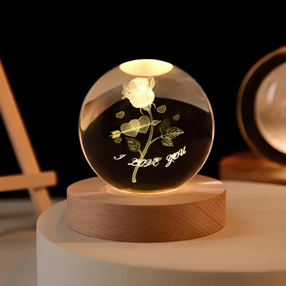 Boule de cristal lumineuse