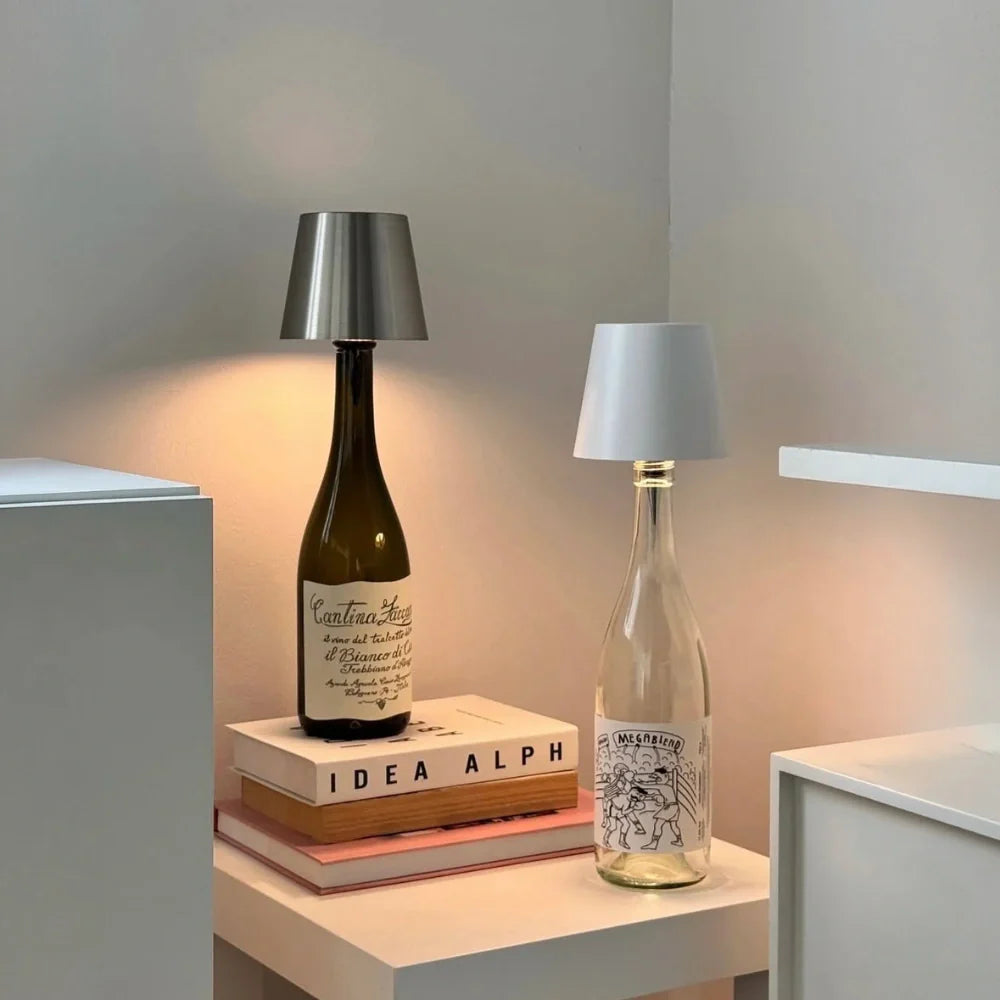 Lampe pour bouteille rechargeable