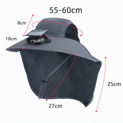 Chapeau Visière Ventilé à Charge Solaire