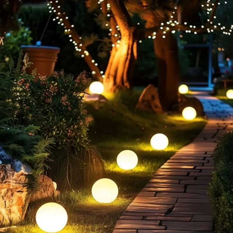 Lampe de jardin sphérique