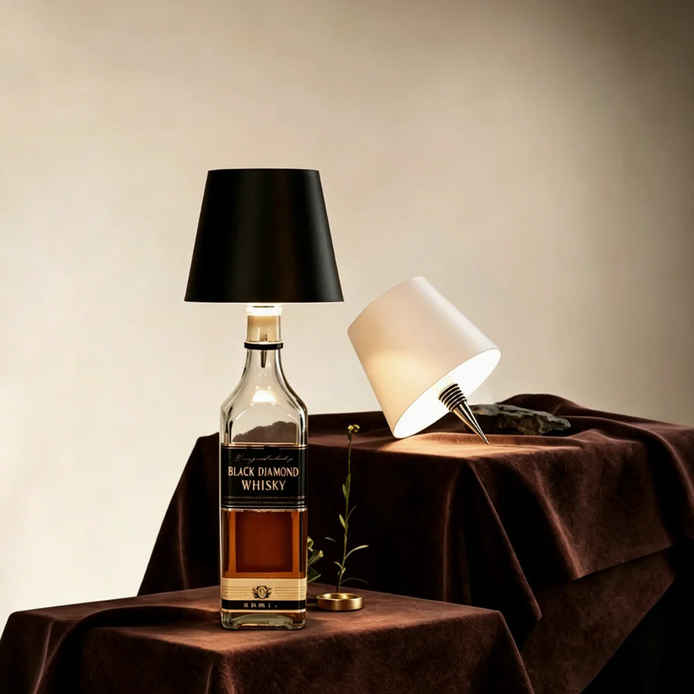 Lampe pour bouteille rechargeable