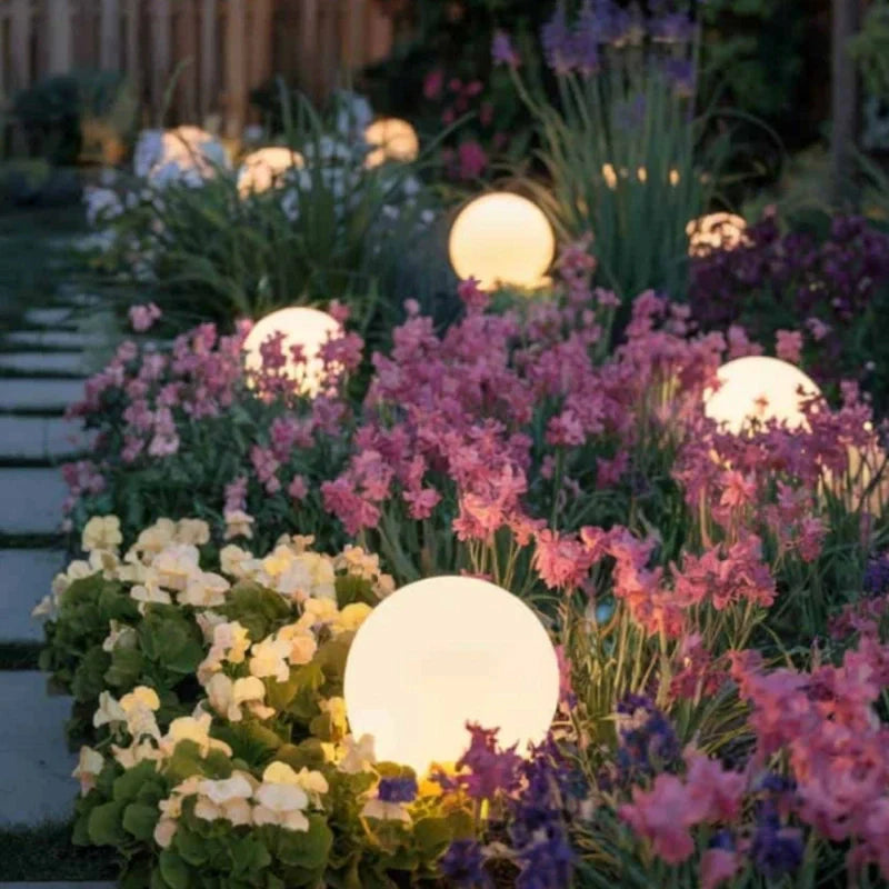 Lampe de jardin sphérique