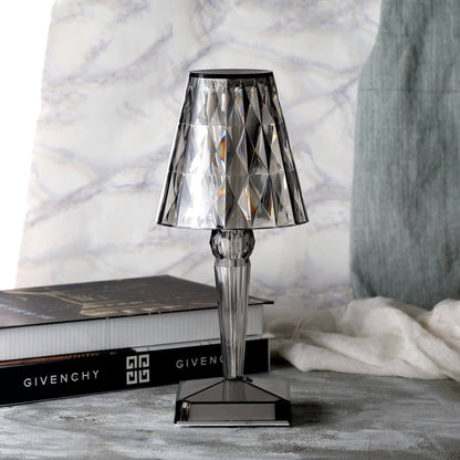 Lampe cristal scintillant tactile