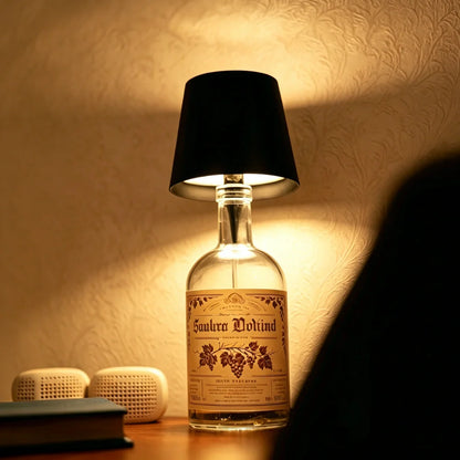 Lampe pour bouteille rechargeable