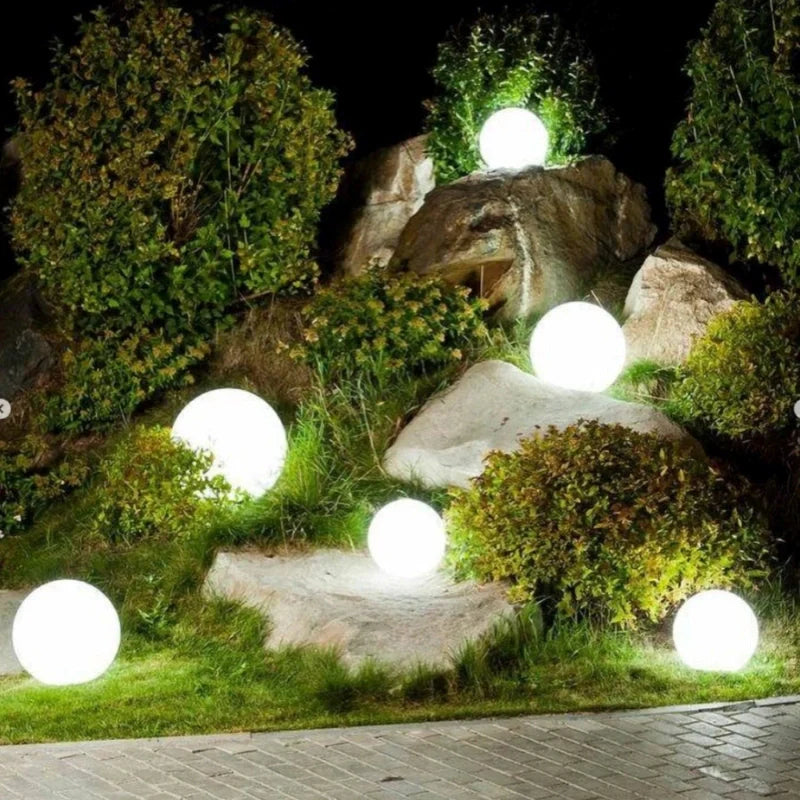 Lampe de jardin sphérique