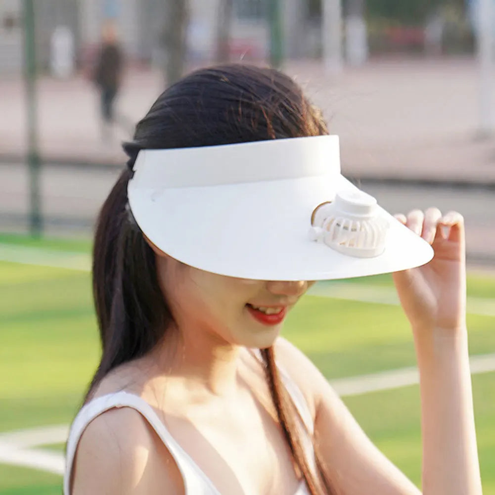 Chapeau visière avec ventilateur solaire