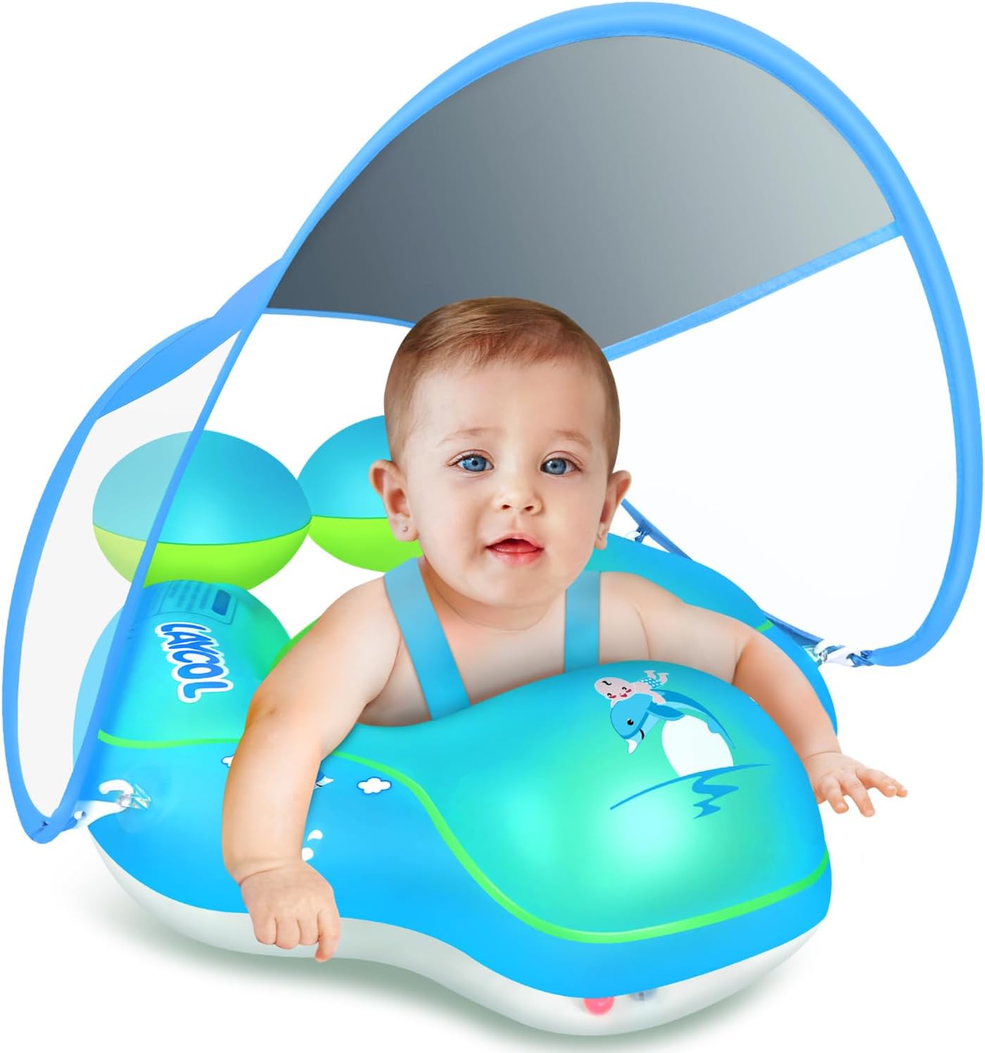 Bouée bébé avec pare-soleil et siège de natation