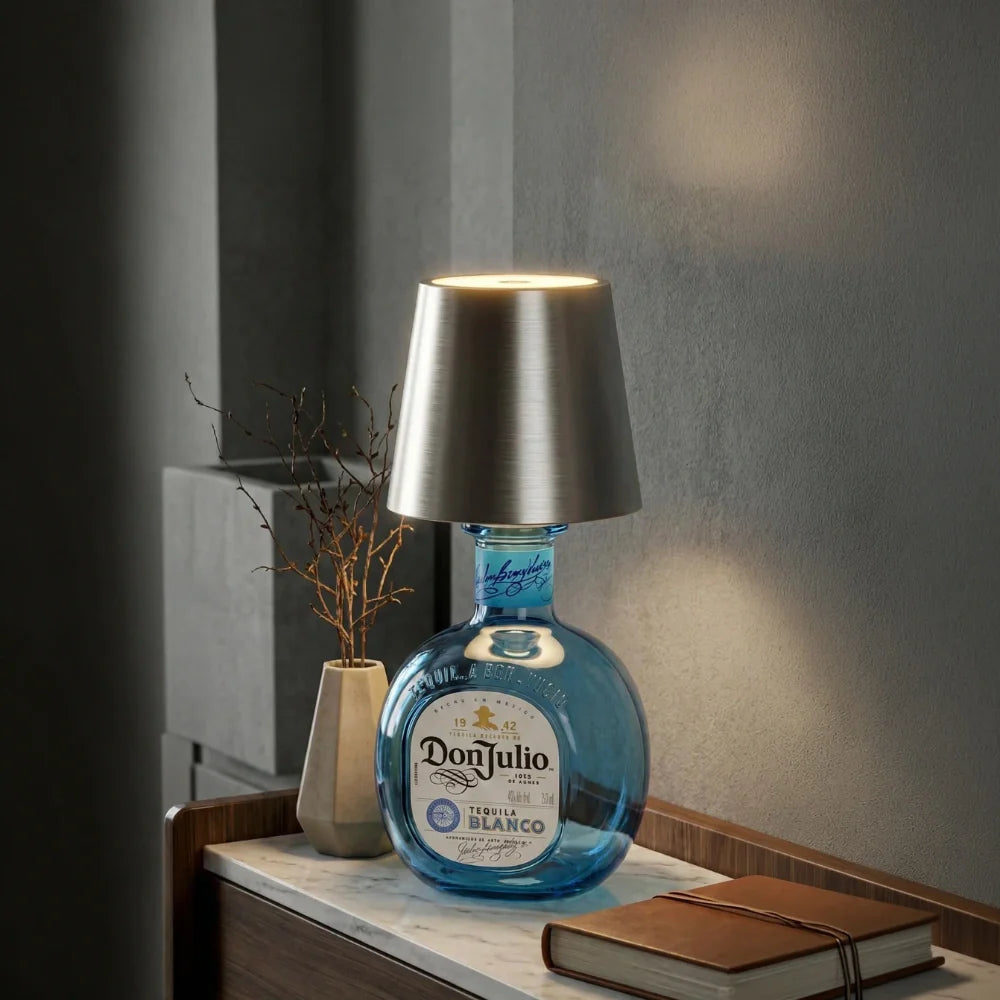 Lampe pour bouteille rechargeable