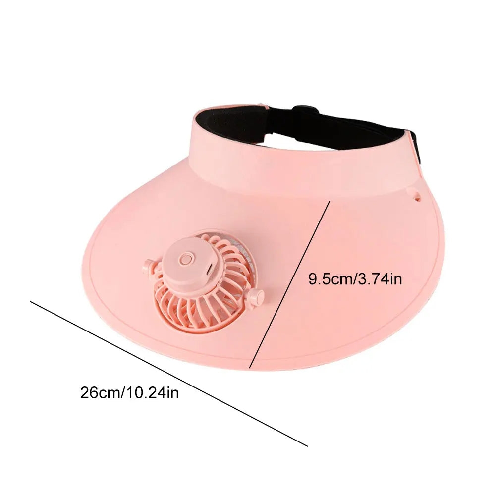 Chapeau visière avec ventilateur solaire