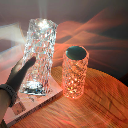 Lampe cristal tactile scintillante
