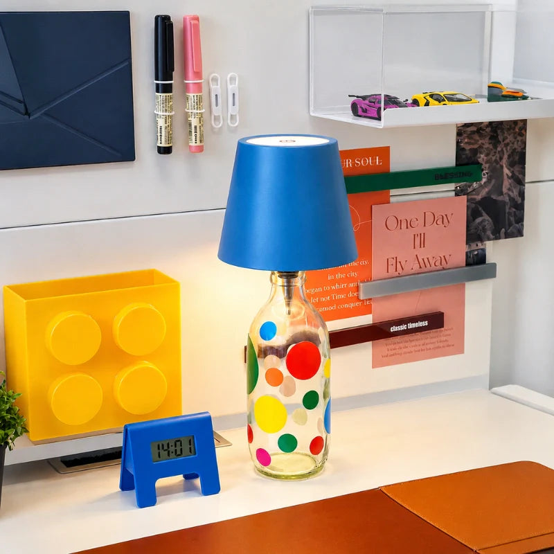 Lampe pour bouteille rechargeable