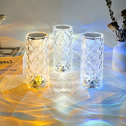 Lampe cristal tactile scintillante