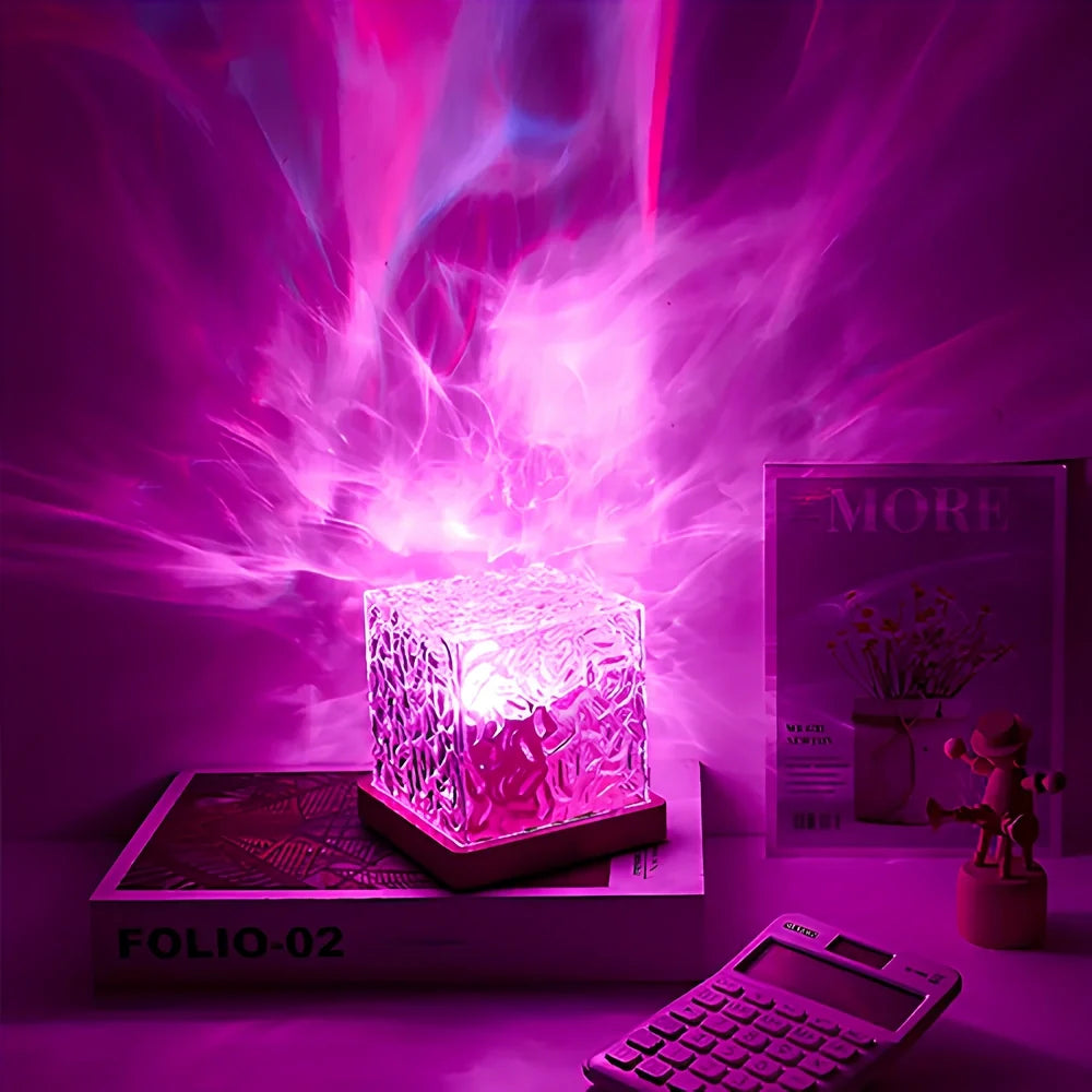 Cube lumineux aurores boréales
