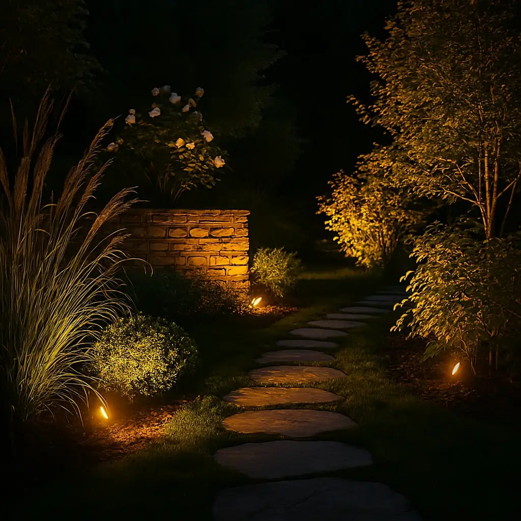 Projecteur solaire de jardin