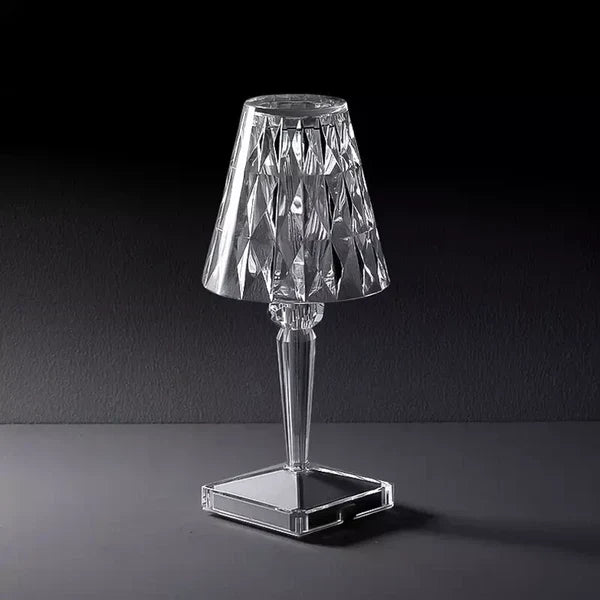 Lampe cristal scintillant tactile