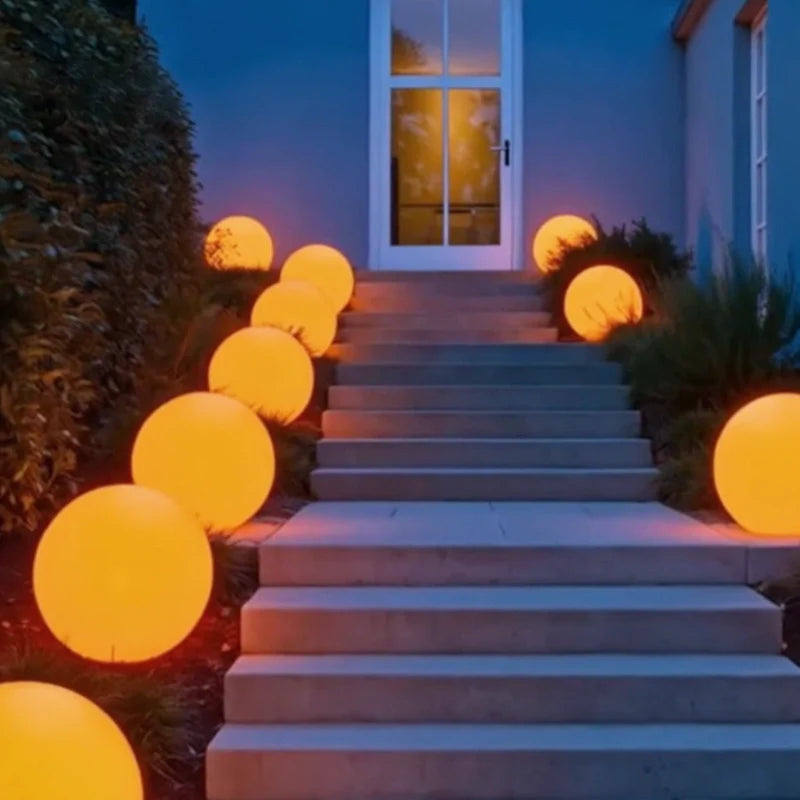 Lampe de jardin sphérique