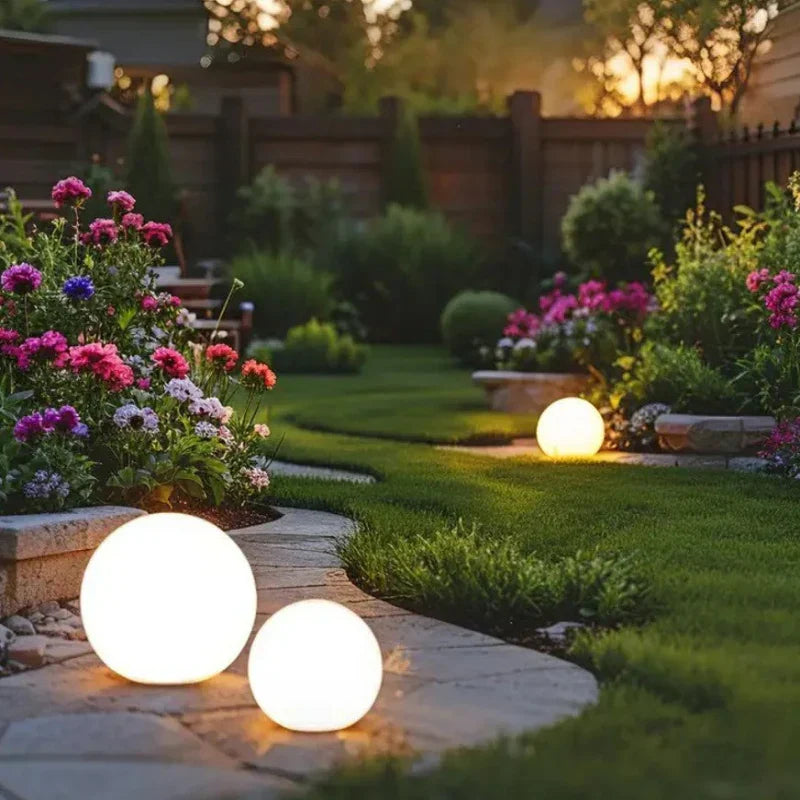 Lampe de jardin sphérique