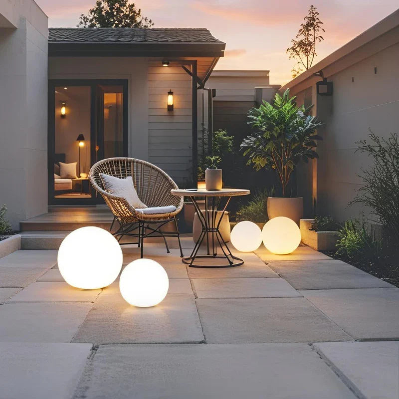 Lampe de jardin sphérique