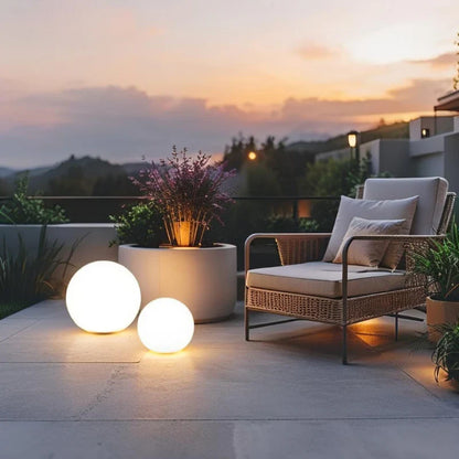 Lampe de jardin sphérique