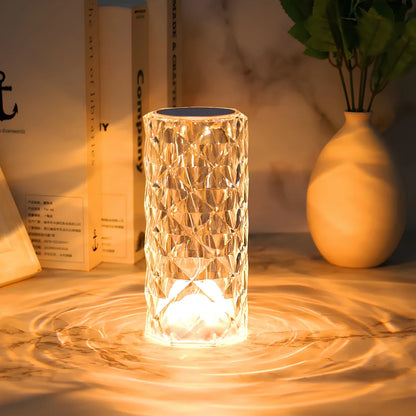 Lampe cristal tactile scintillante