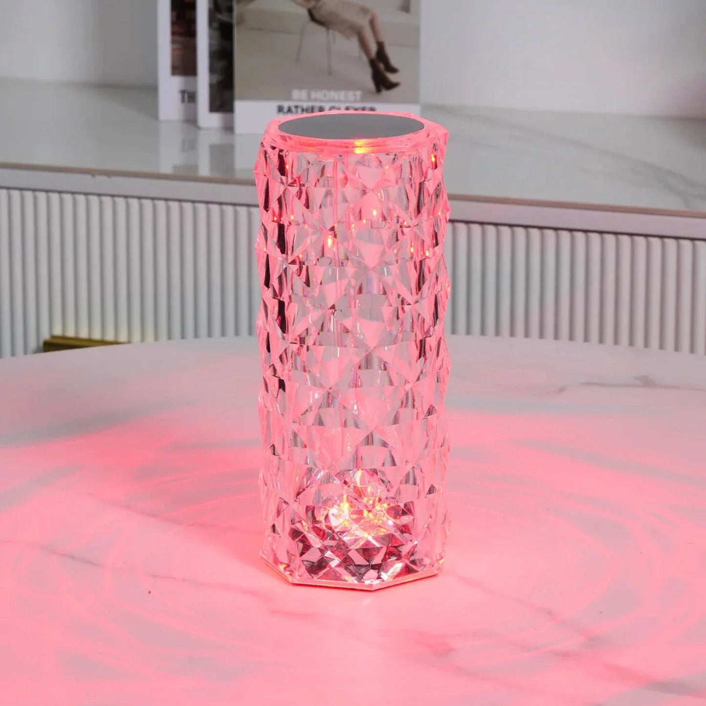 Lampe cristal tactile scintillante
