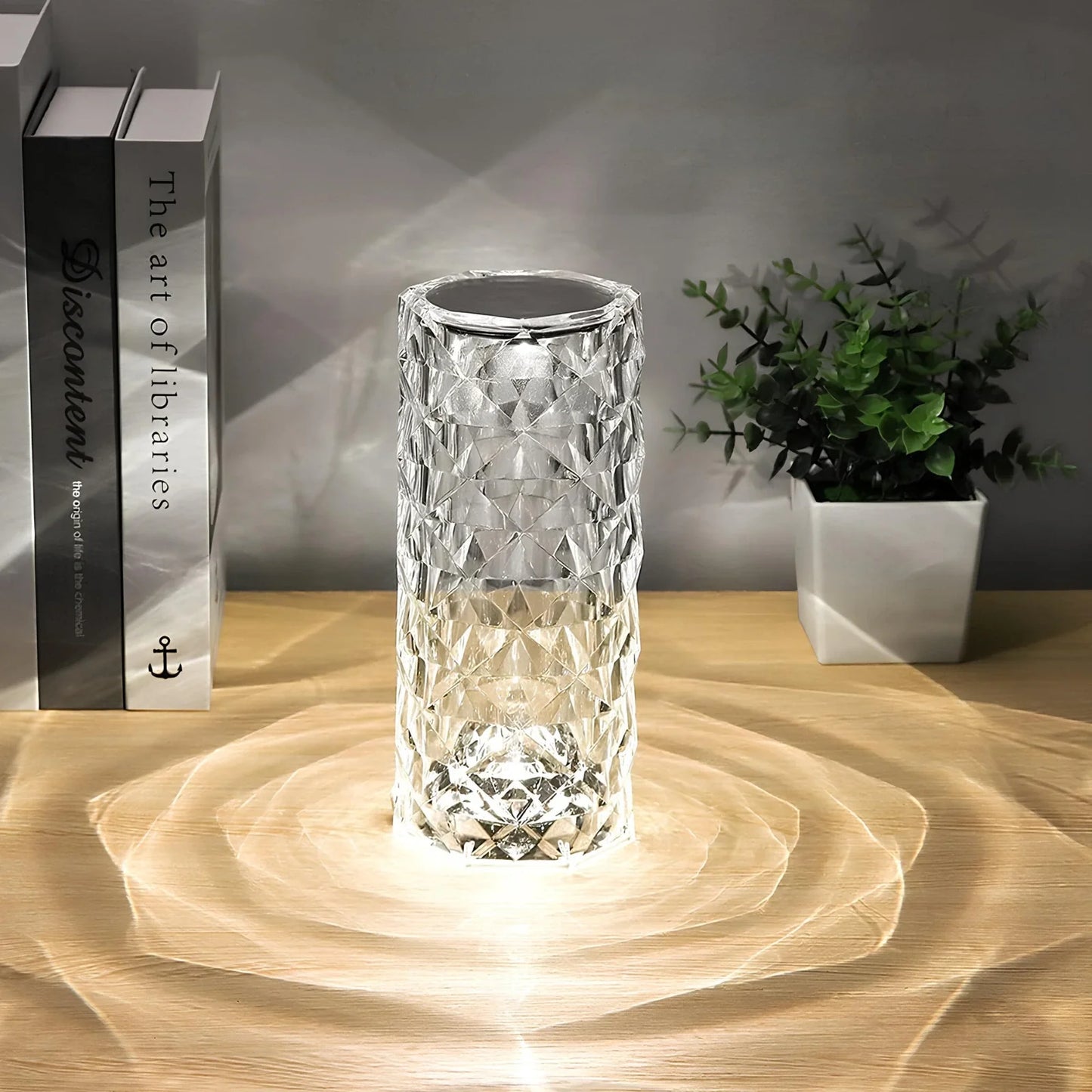Lampe cristal tactile scintillante