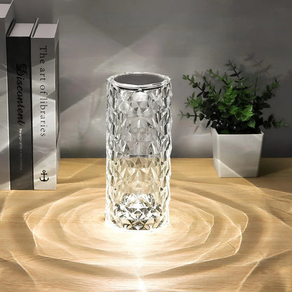 Lampe cristal tactile scintillante