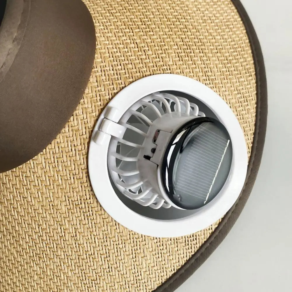 Chapeau de soleil à ventilateur solaire