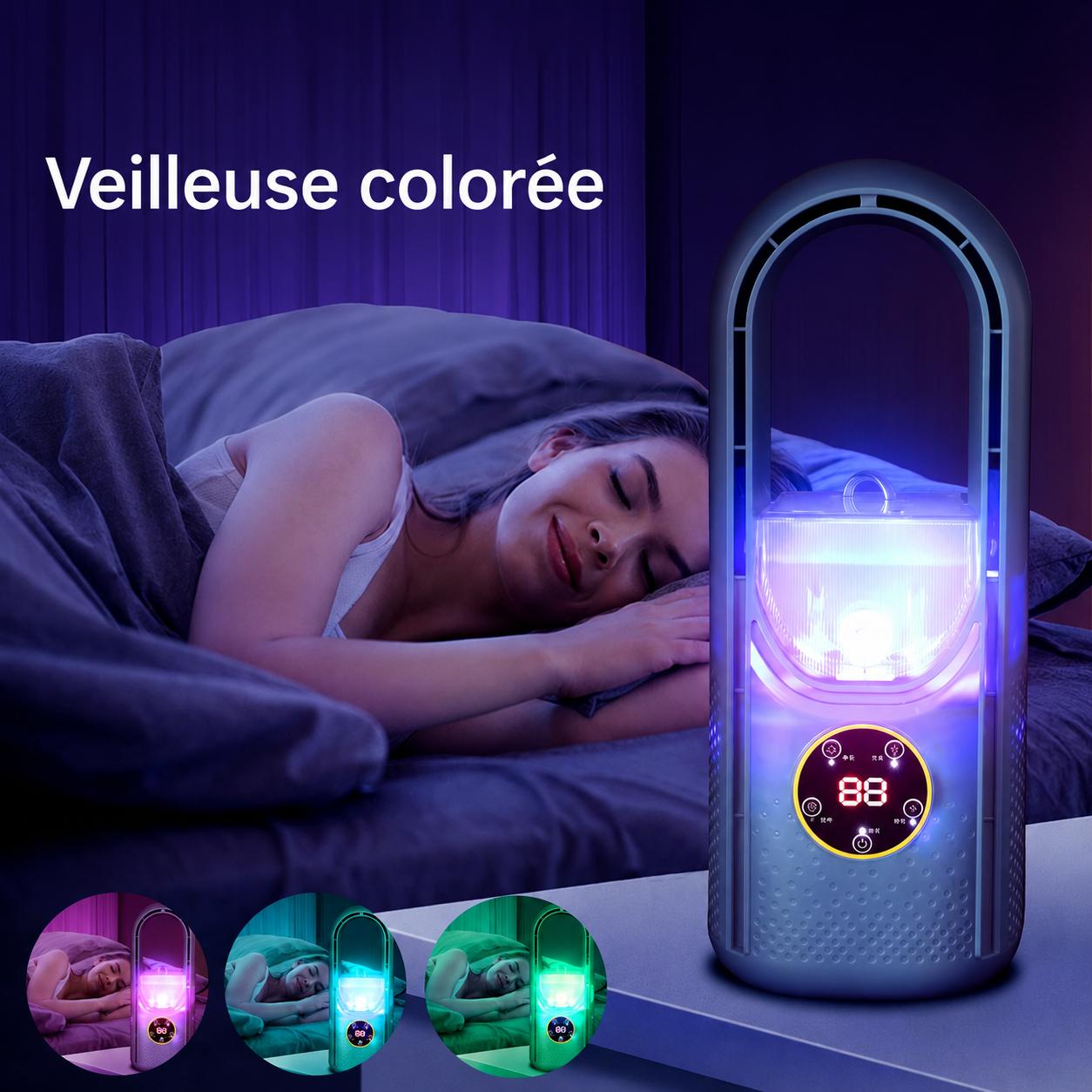 Climatiseur portable sans pales avec écran LED