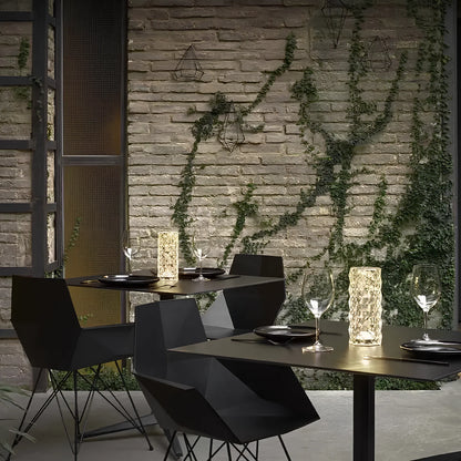 Lampe cristal tactile scintillante