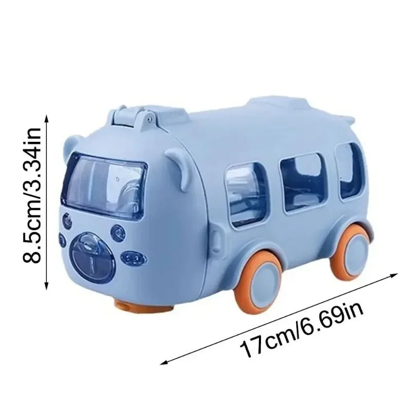 Gourde enfant bus avec paille en silicone
