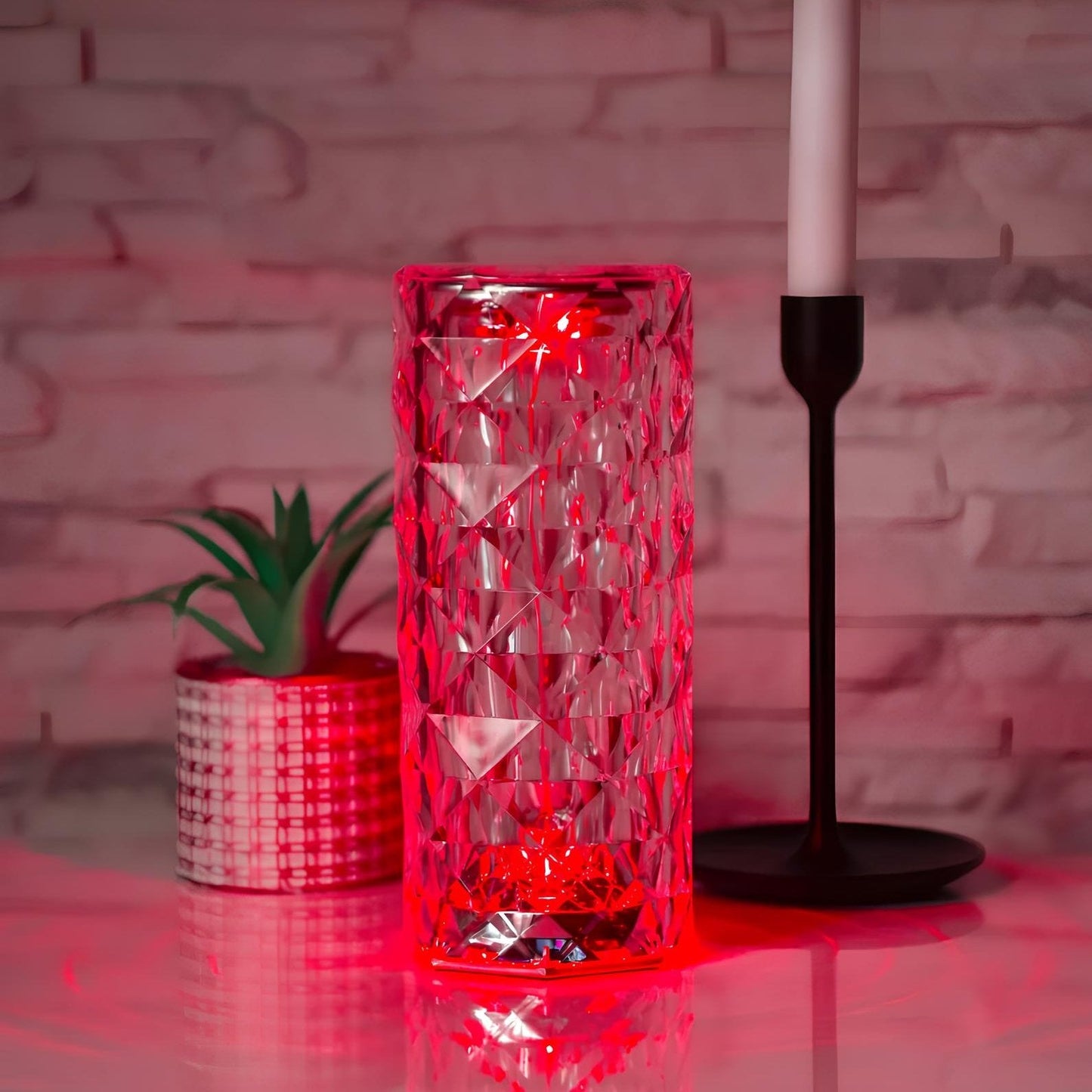 Lampe cristal tactile scintillante