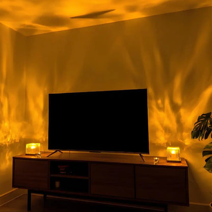 Cube lumineux aurores boréales