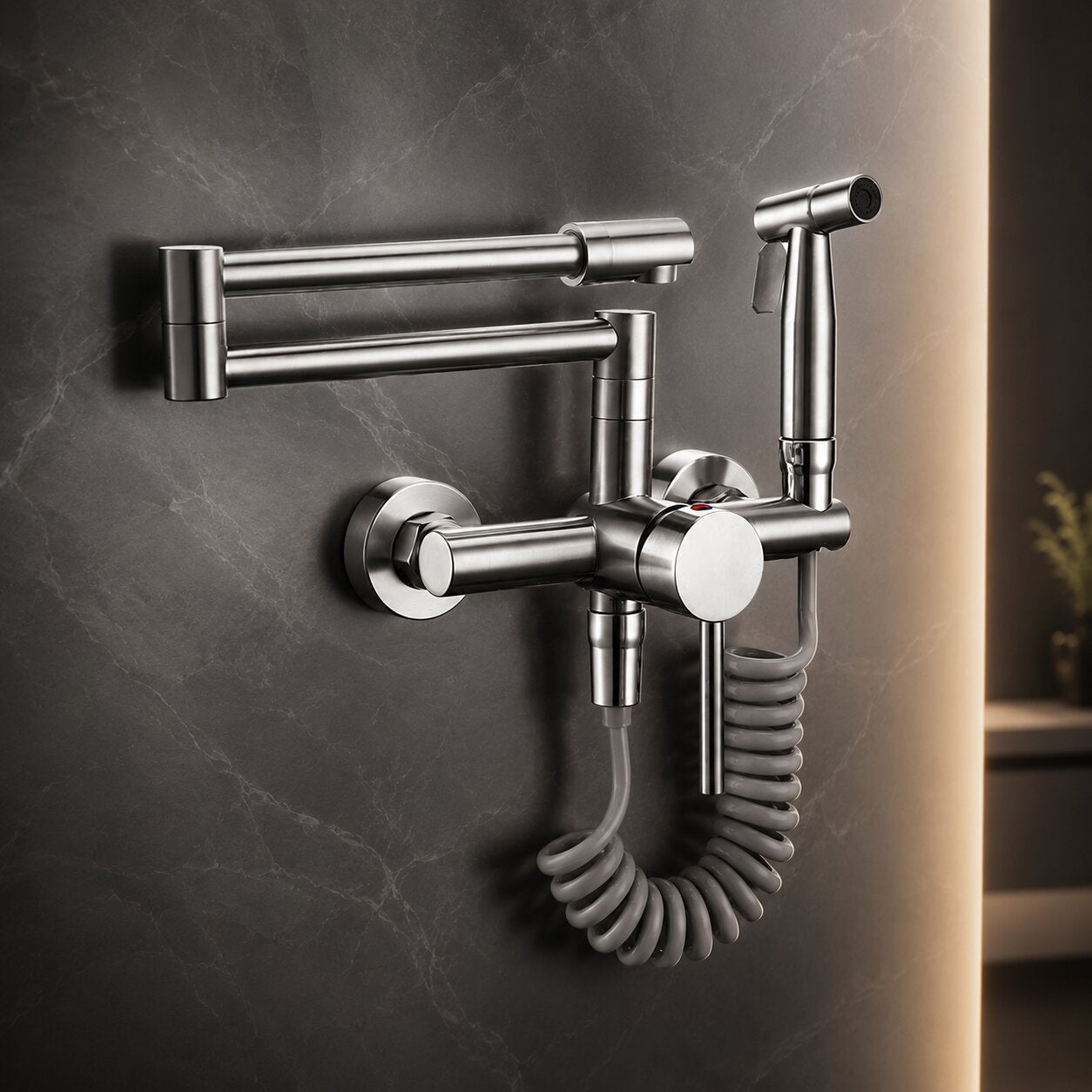 Robinet de cuisine flexible avec douchette
