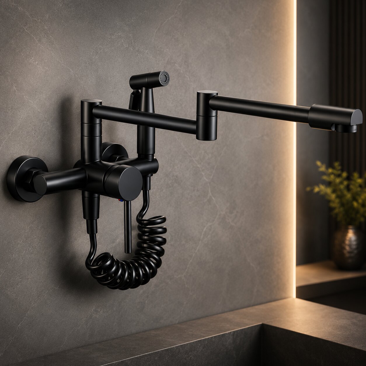Robinet de cuisine flexible avec douchette