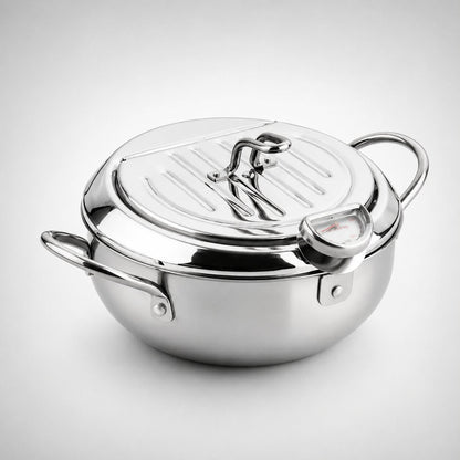 Friteuse en acier inoxydable avec thermomètre