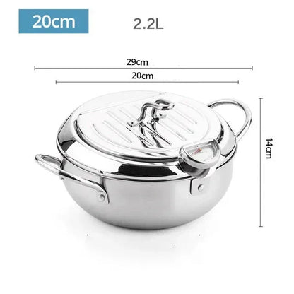 Friteuse en acier inoxydable avec thermomètre