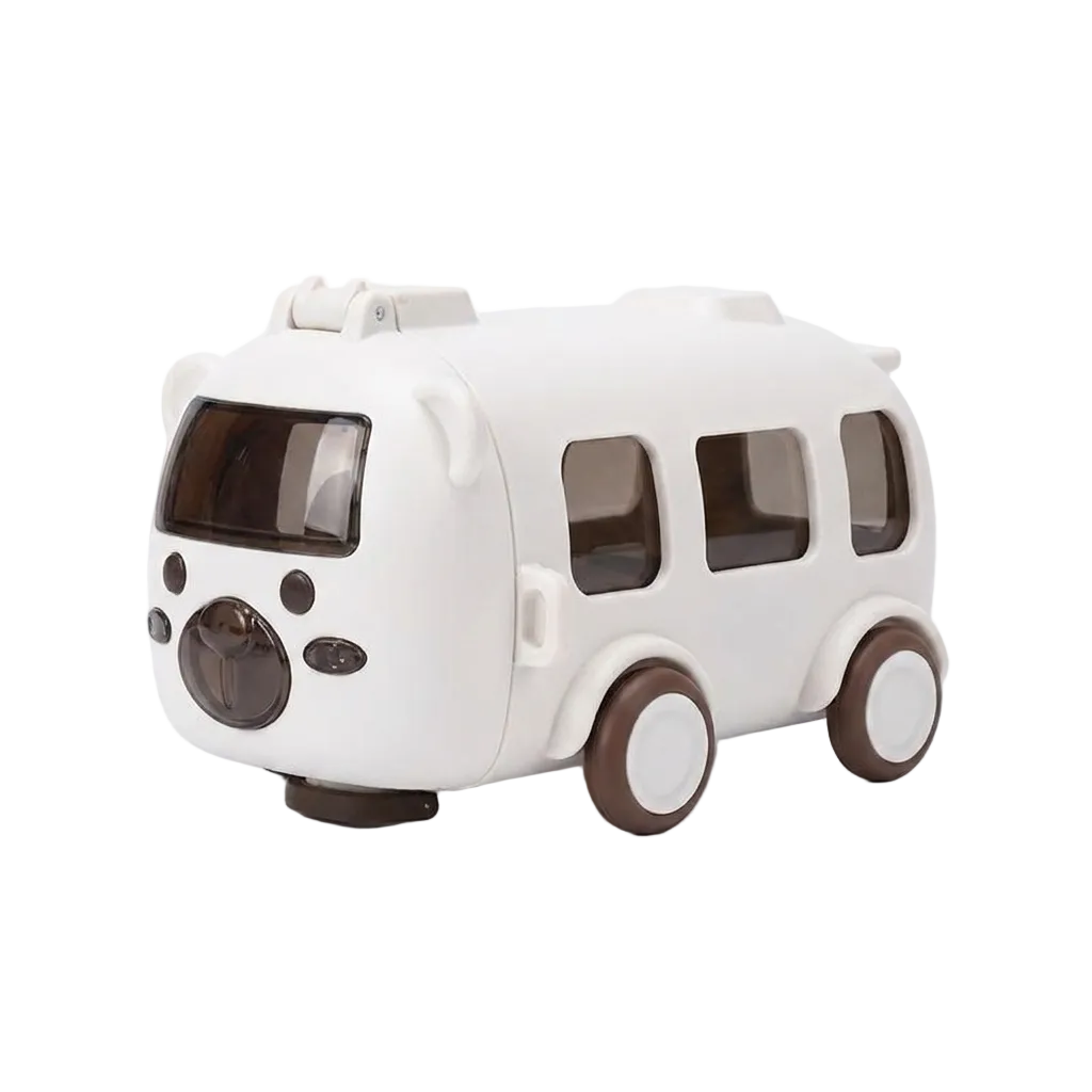 Gourde enfant bus avec paille en silicone
