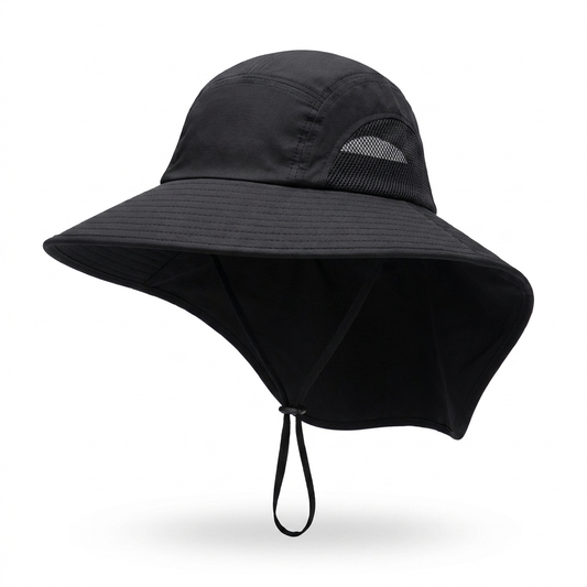 Chapeau anti-UV à large bord avec moustiquaire