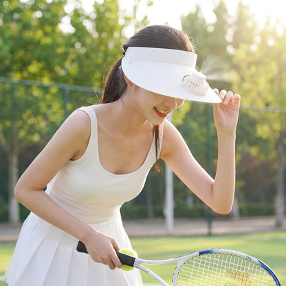 Chapeau visière avec ventilateur solaire