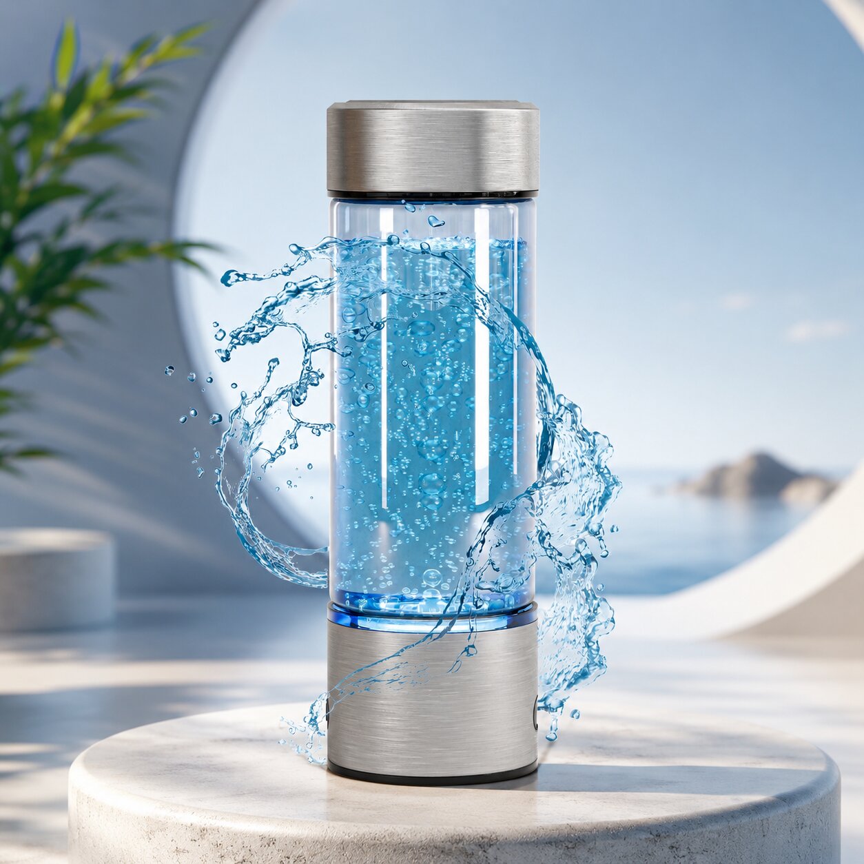 Bouteille d'hydrogène en verre borosilicaté
